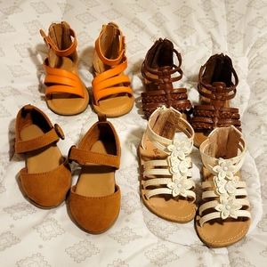 Toddler Girl Sandals size 5 lot 4 pairs